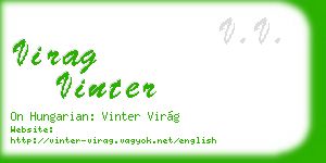 virag vinter business card
